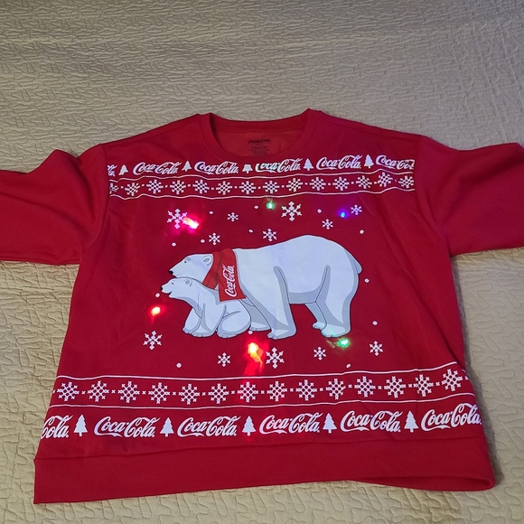 Coca-Cola Light Up Christmas Sweater size XXL - Picture 7 of 10